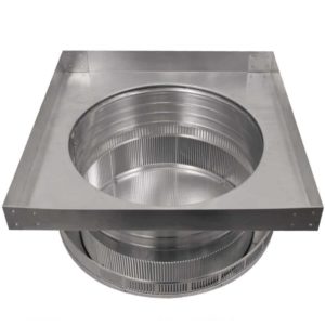 Roof Louver for Air Intake - Pop Vent with Curb Mount Flange PV-14-C4-CMF-bottom view